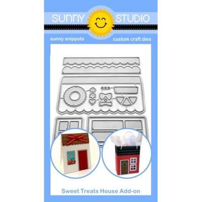 Sunny Studio Stanzschablonen - Sweet Treat House Add-On